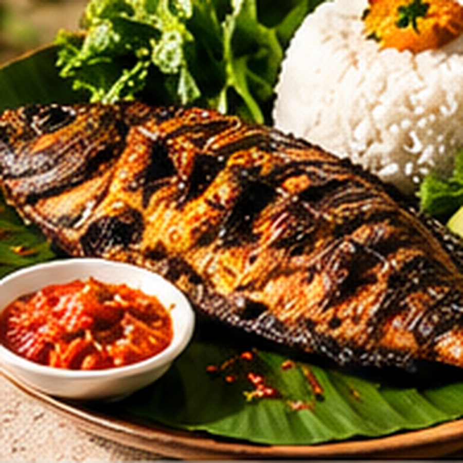 Ikan nila bakar + Nasi